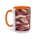 Rose Gold Wolf Stained Glass Style Mug