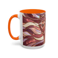 Rose Gold Wolf Stained Glass Style Mug