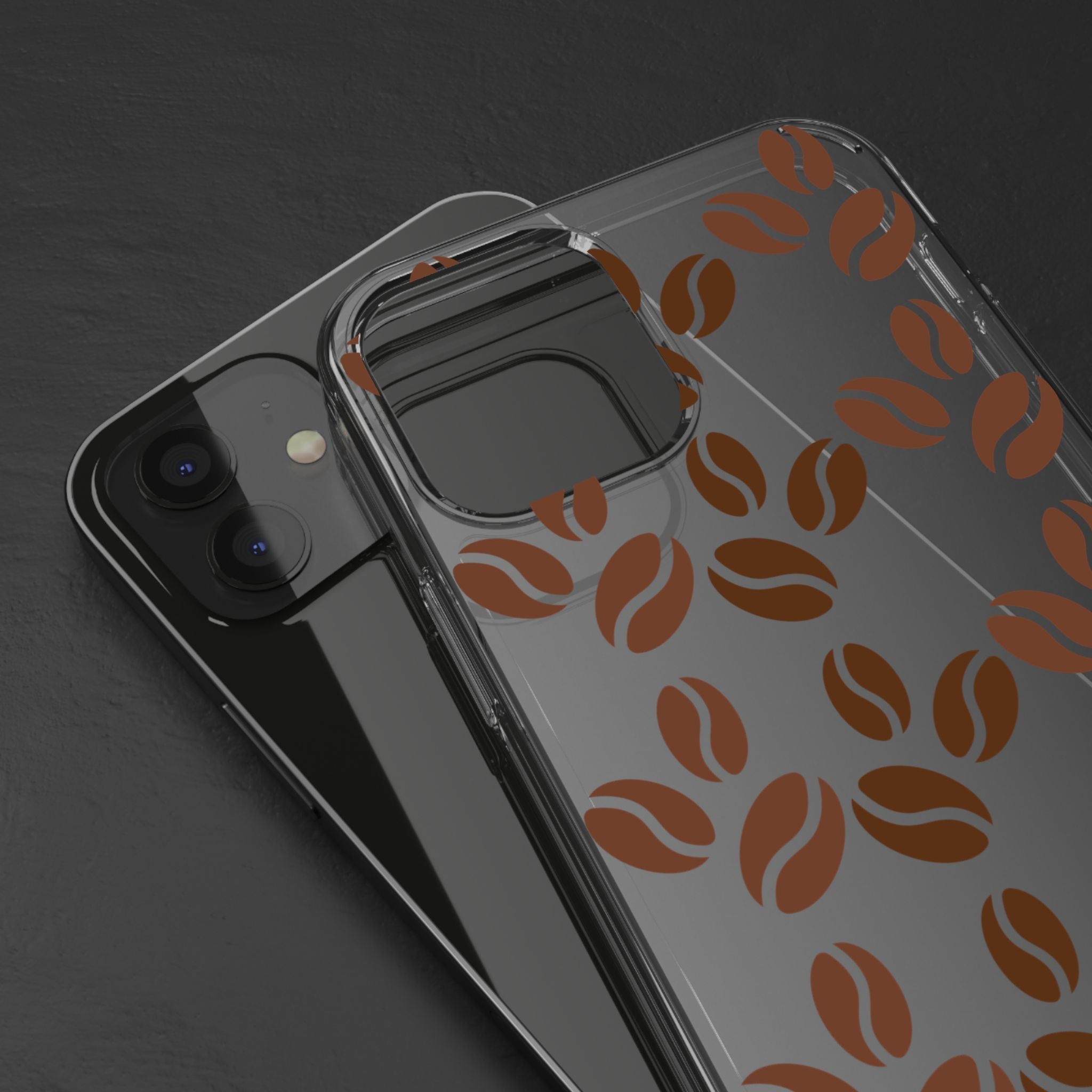 Coffee Beans Clear Phone Case