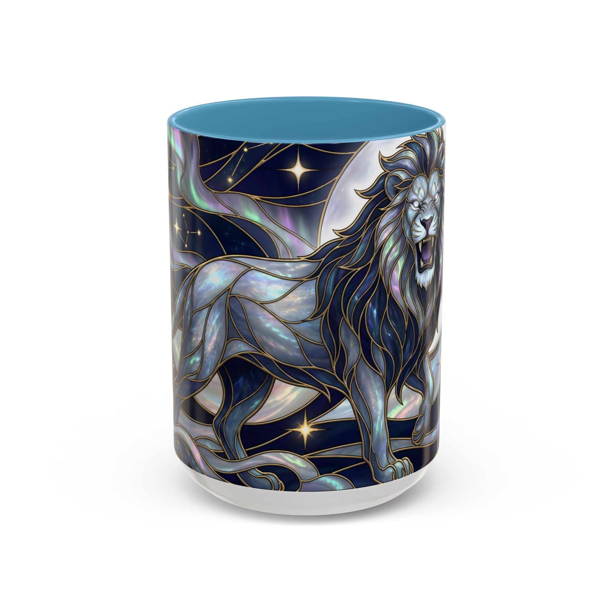 Celestial Lion Stained Glass Style Mug