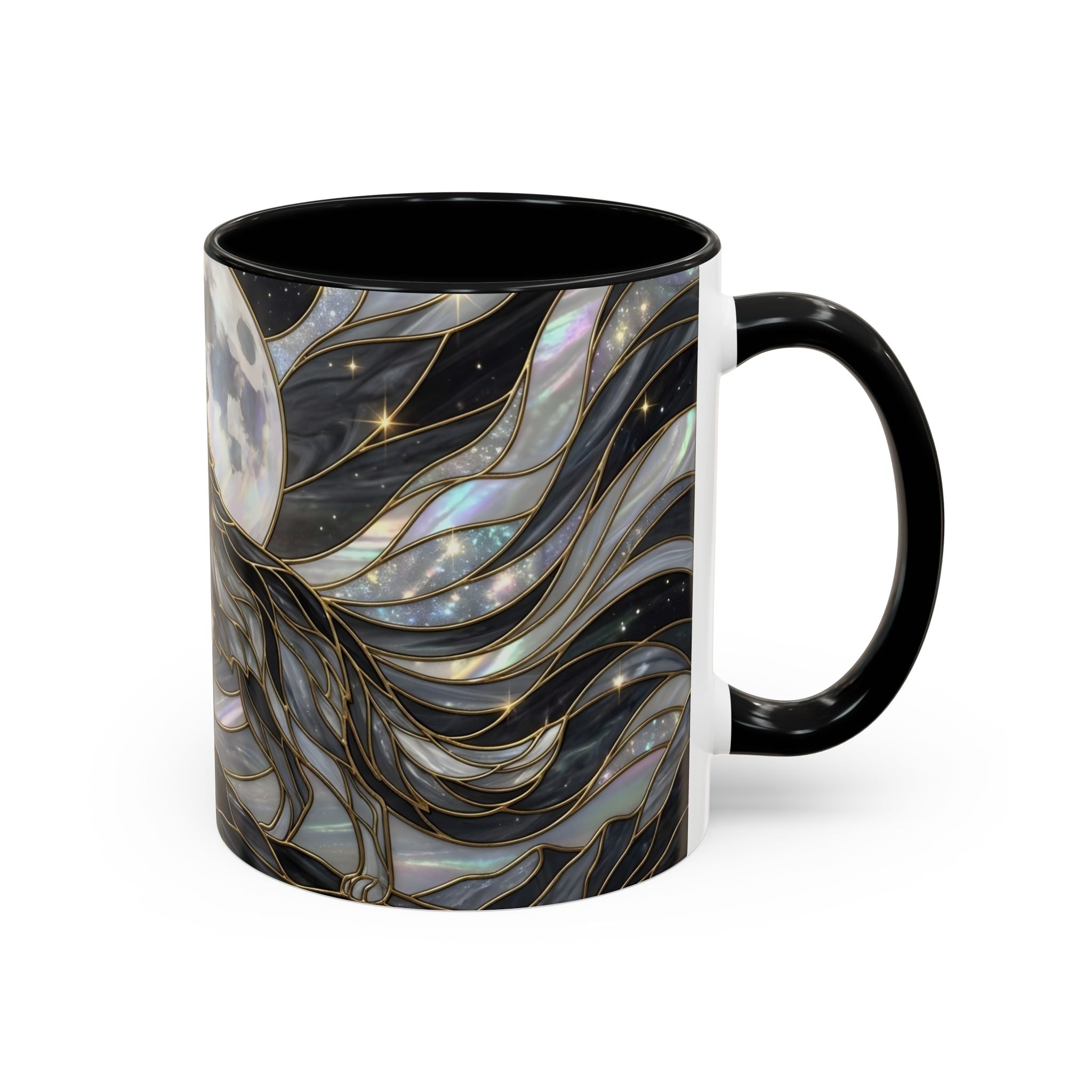 Midnight Wolf Stained Glass Style Mug