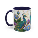 Garden Peacock Stained Glass Style Mug