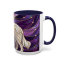 Amethyst Great Pyrenees Stained Glass Style Mug