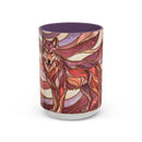 Rose Gold Wolf Stained Glass Style Mug