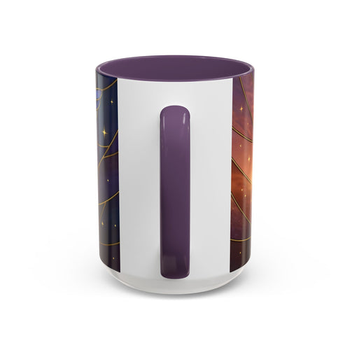 Sunset Sky Hummingbird Stained Glass Style Mug