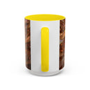 Amber Bulldog Stained Glass Style Mug