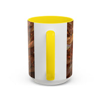 Amber Bulldog Stained Glass Style Mug