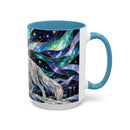 Northern Lights Wolf Stained Glass Style Mug