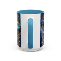 Teal Galaxy Staffy Stained Glass Style Mug