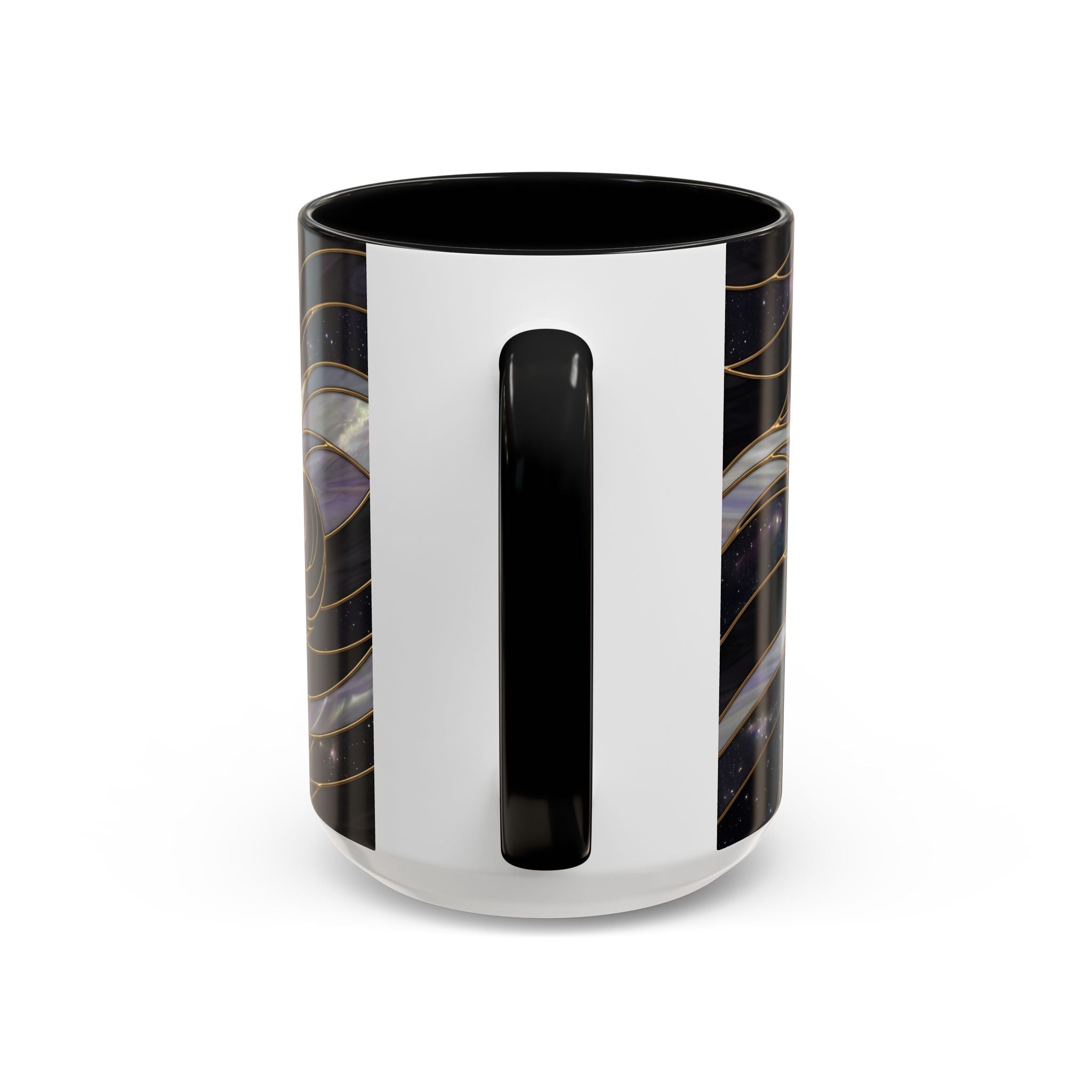 Obsidian Wolf Stained Glass Style Mug