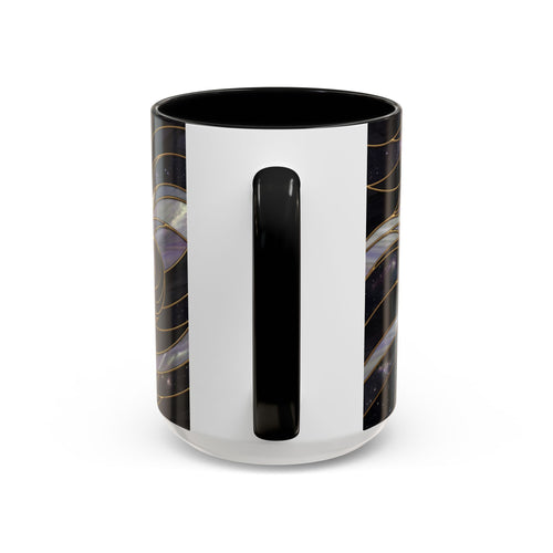 Obsidian Wolf Stained Glass Style Mug