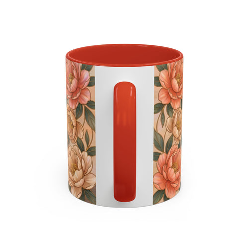 Custom Pet Photo Floral Stained Glass Style Mug