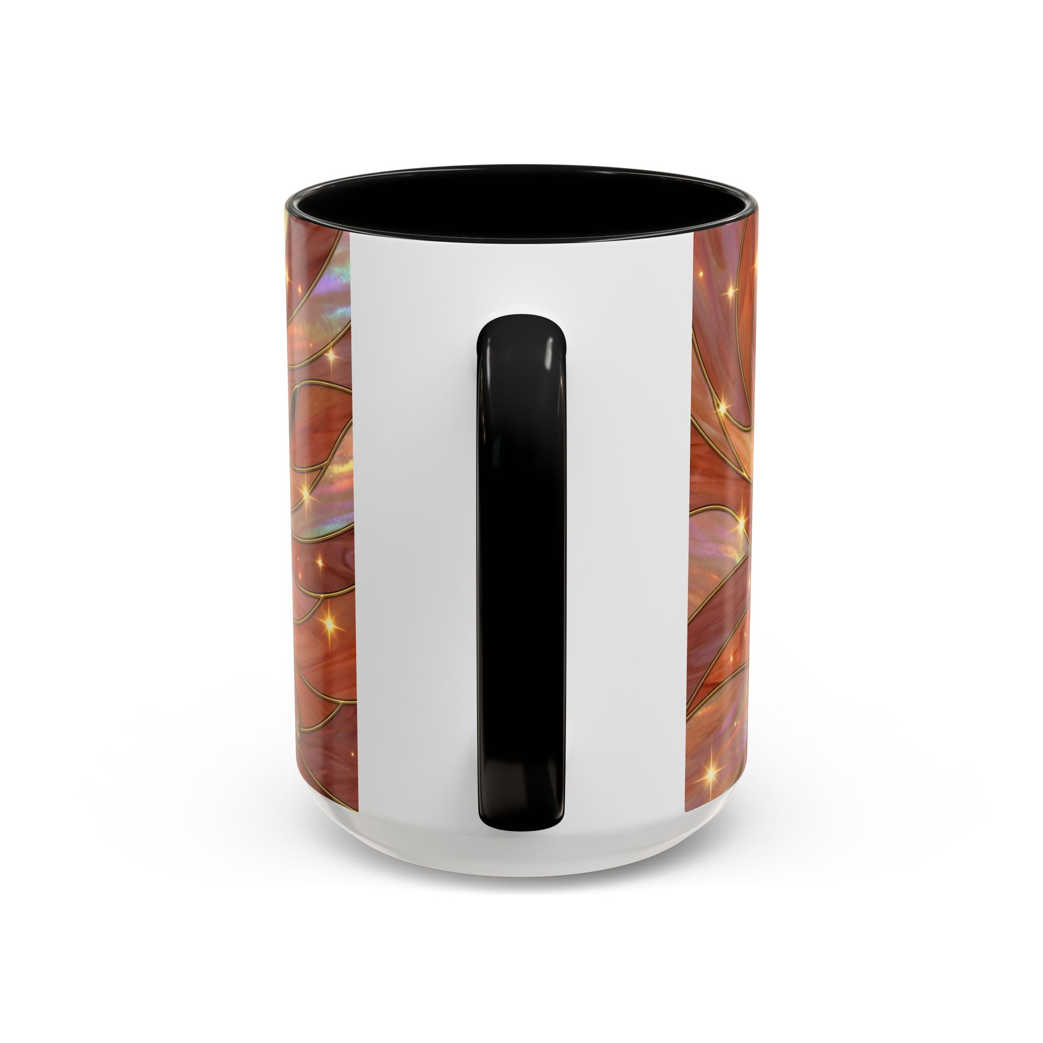 Warm Ember Staffy Stained Glass Style Mug