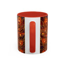 Sunset Peacock Stained Glass Style Mug