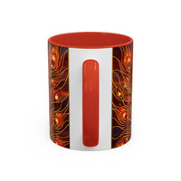 Sunset Peacock Stained Glass Style Mug