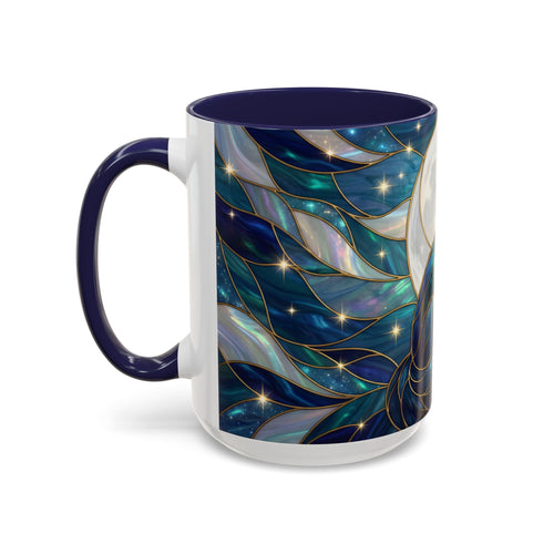 Moonlit Fox Stained Glass Style Mug