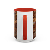 Amber Bulldog Stained Glass Style Mug