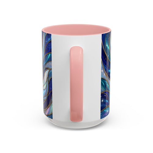 Blue Glow Fox Stained Glass Style Mug