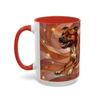 Warm Ember Staffy Stained Glass Style Mug