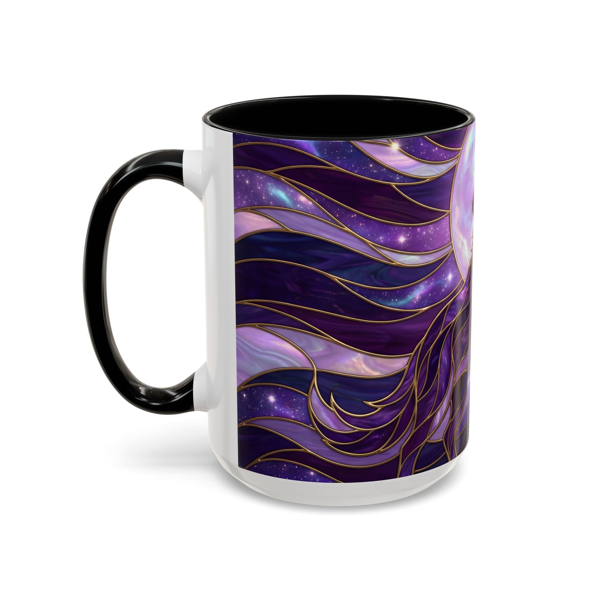 Amethyst Wolf Stained Glass Style Mug