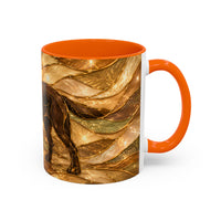Honey Glow Chocolate Labrador Retriever Stained Glass Style Mug