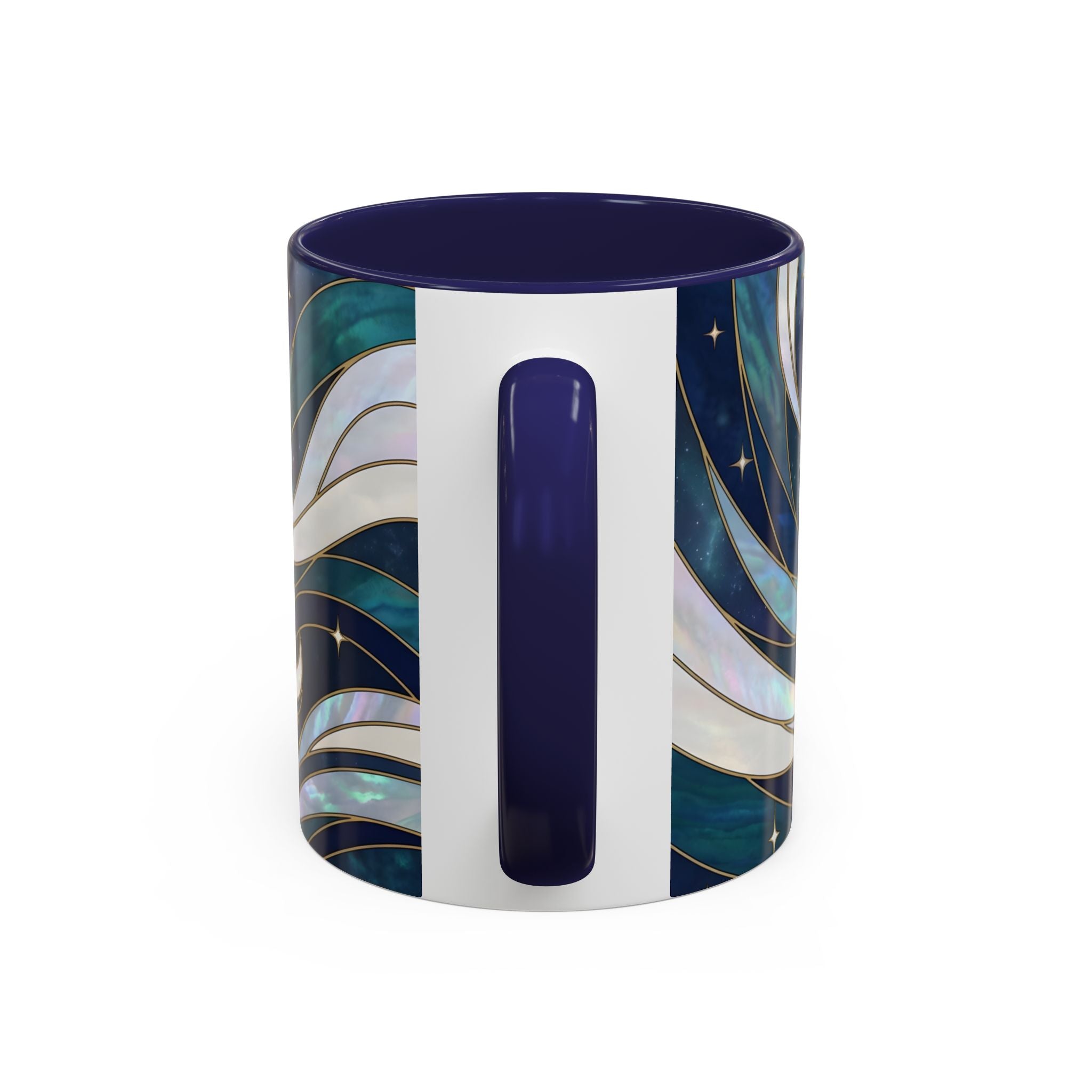 Moon Howl Wolf Stained Glass Style Mug