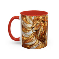 Amber Lion Stained Glass Style Mug