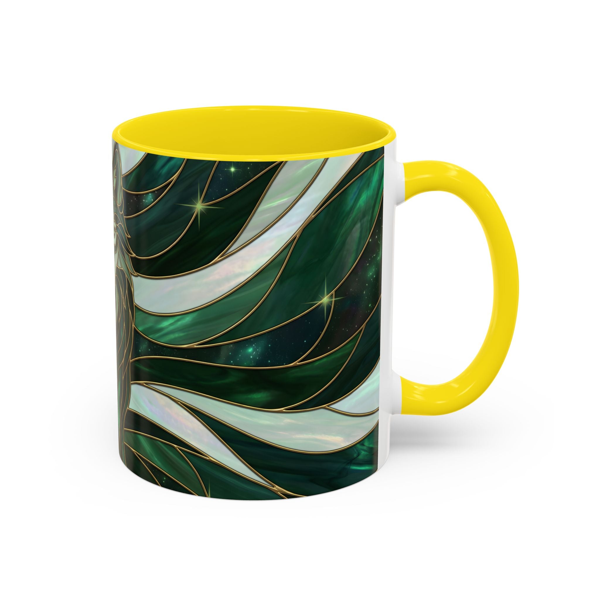 Jade Wolf Stained Glass Style Mug