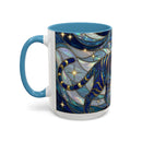Sapphire Tiger Stained Glass Style Mug