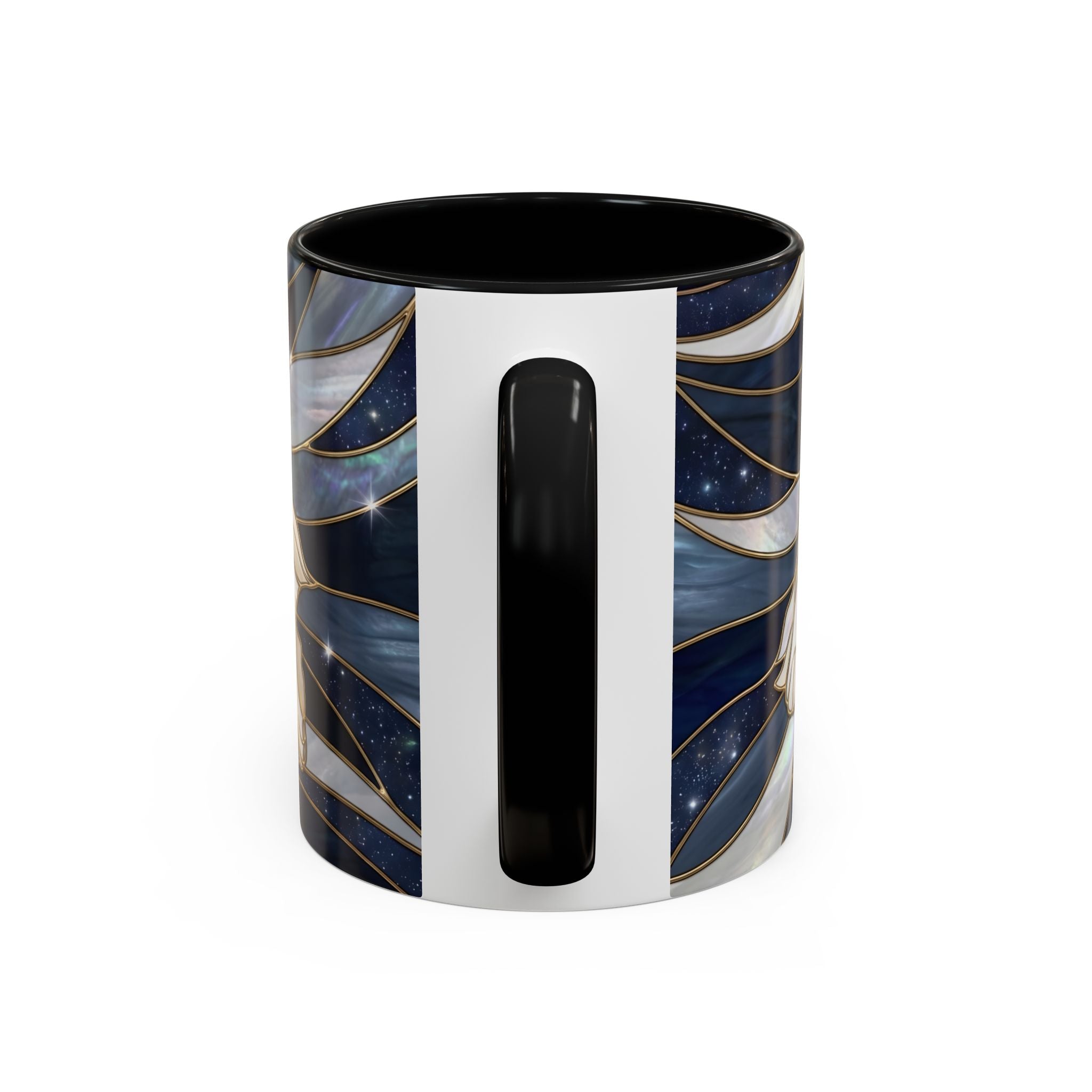 Navy Glow Great Pyrenees Stained Glass Style Mug
