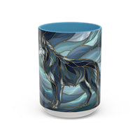 Storm Wolf Stained Glass Style Mug