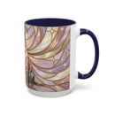 Pink Starlight Staffy Stained Glass Style Mug