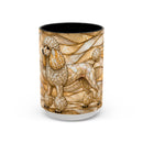 Golden Glow Poodle Stained Glass Style Mug