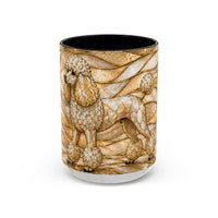 Golden Glow Poodle Stained Glass Style Mug