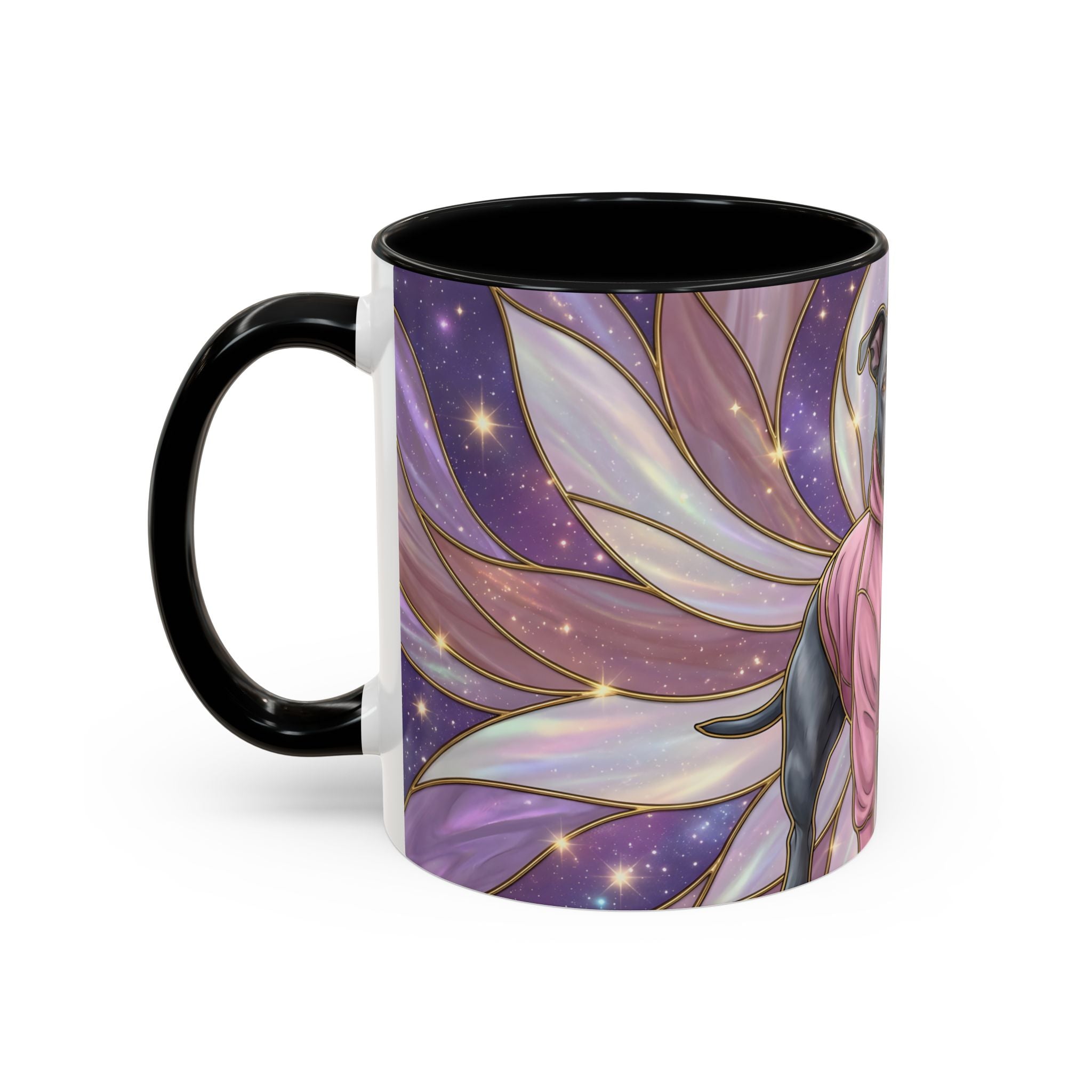 Rose Glow Staffordshire Bull Terrier Stained Glass Style Mug