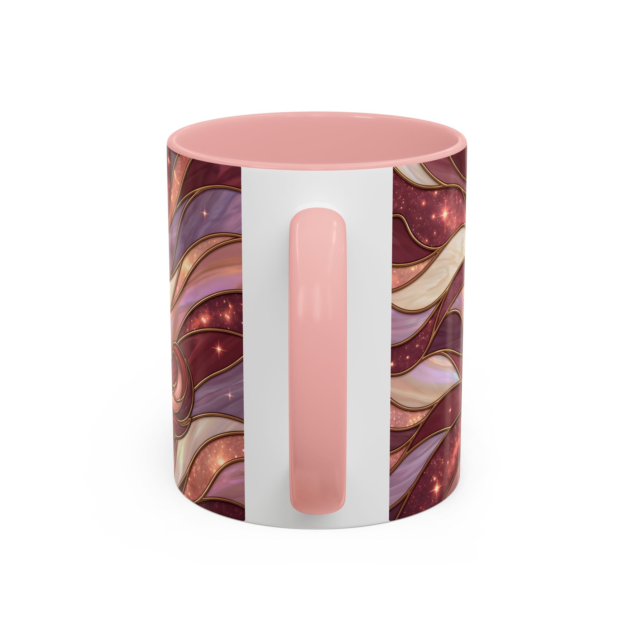 Rose Gold Wolf Stained Glass Style Mug