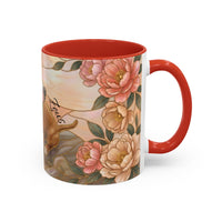 Custom Pet Photo Floral Stained Glass Style Mug