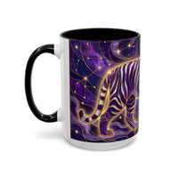 Celestial Purple Tiger Stained Glass Style Mug