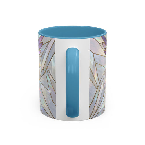 Rainbow Hummingbird Stained Glass Style Mug