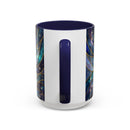 Teal Galaxy Staffy Stained Glass Style Mug