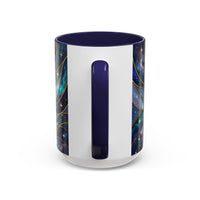 Teal Galaxy Staffy Stained Glass Style Mug