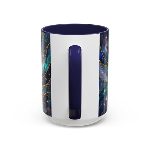 Teal Galaxy Staffy Stained Glass Style Mug