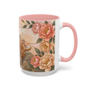 Custom Pet Photo Floral Stained Glass Style Mug