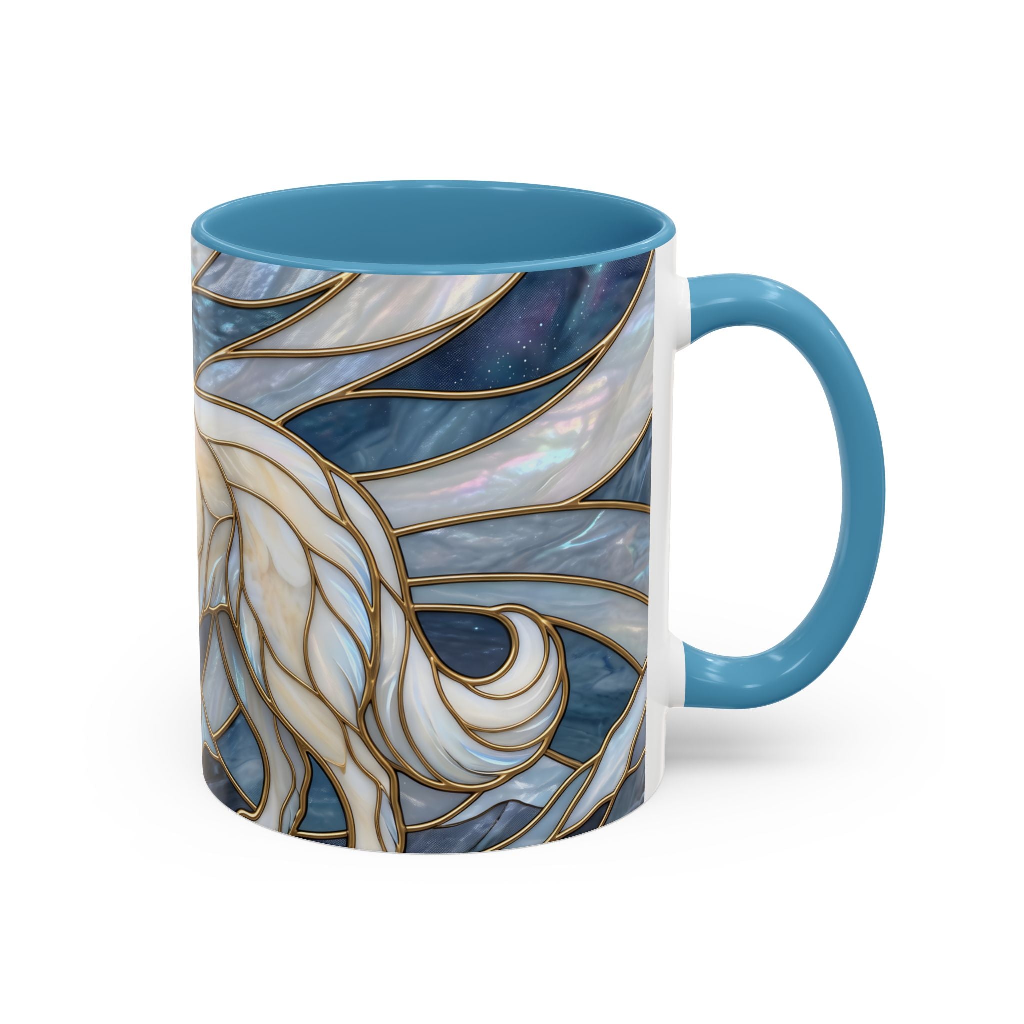 Moonlight Great Pyrenees Stained Glass Style Mug