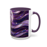 Amethyst Wolf Stained Glass Style Mug