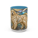 Blue Glow Great Pyrenees Stained Glass Style Mug