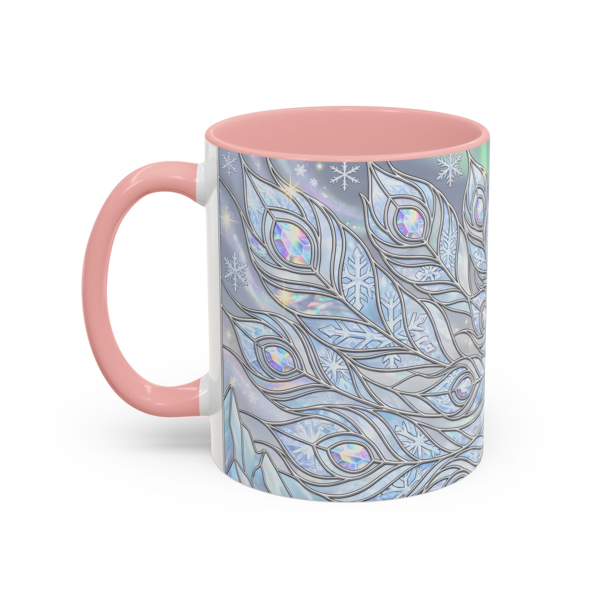 Aurora Peacock Stained Glass Style Mug