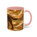 Honey Glow Chocolate Labrador Retriever Stained Glass Style Mug