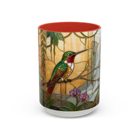 Tropical Hummingbird Stained Glass Style Mug