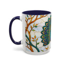Elegant Peacock Stained Glass Style Mug